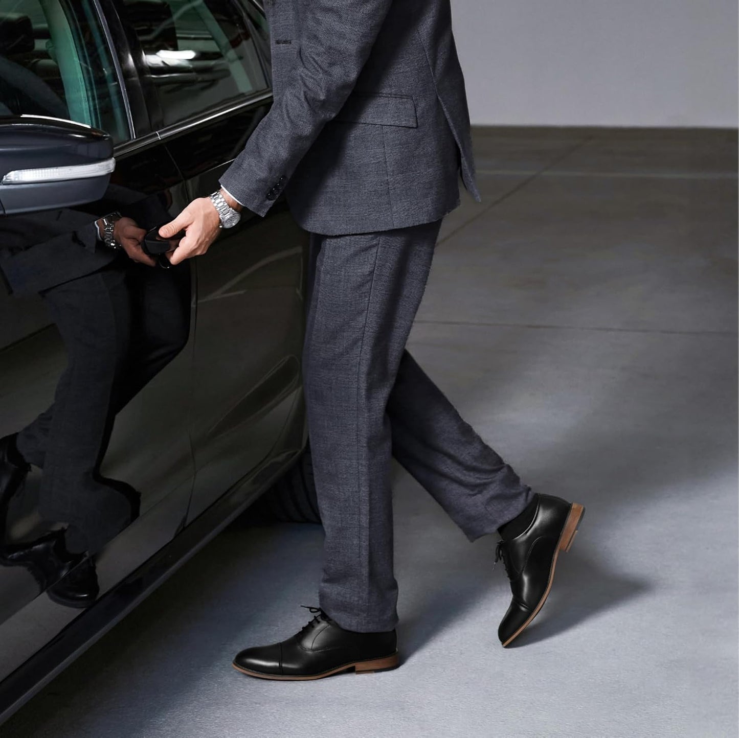 Men's lace-up soft open-toe dress shoes