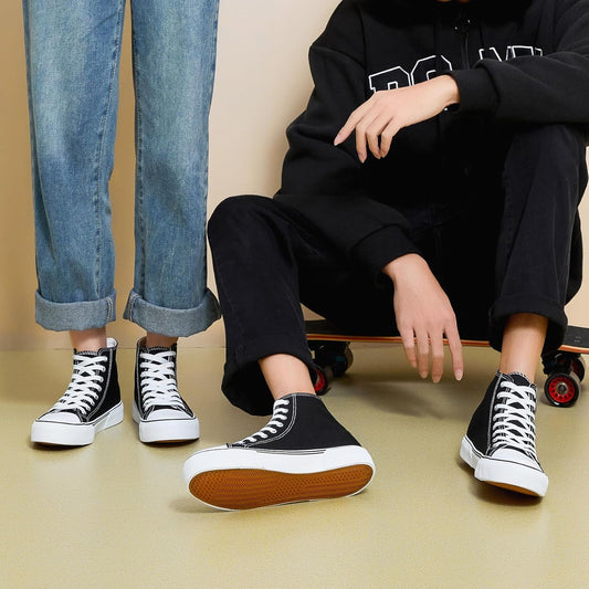 High-top sports shoes, classic high-top canvas shoes, lace-up style, men's fashionable sports shoes