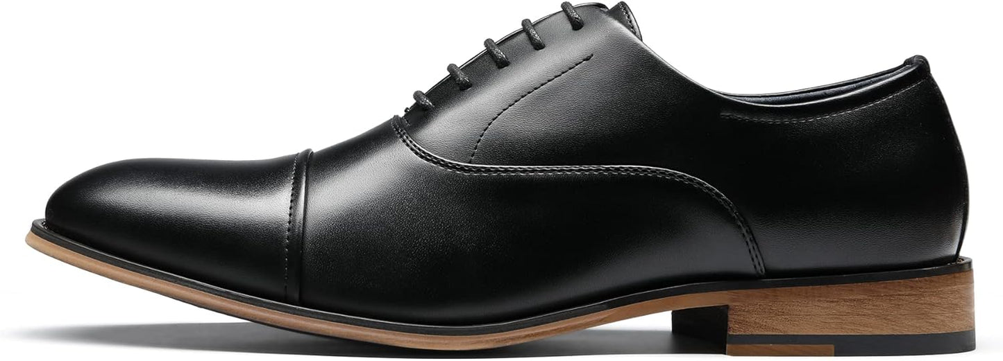 Men's lace-up soft open-toe dress shoes