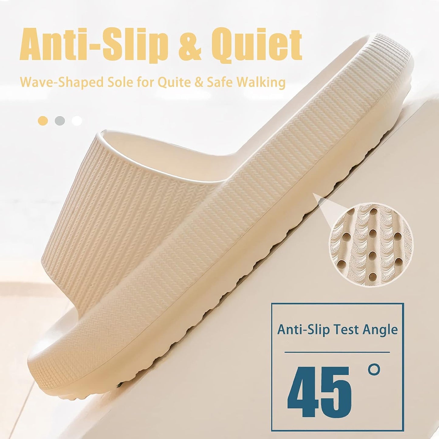 Men's rubber slippers, pillow house slippers, shower shoes, indoor slippers, bathroom slippers, beach shoes. Extremely comfortable, lightweight, thick sole, anti-slip, easy to clean.