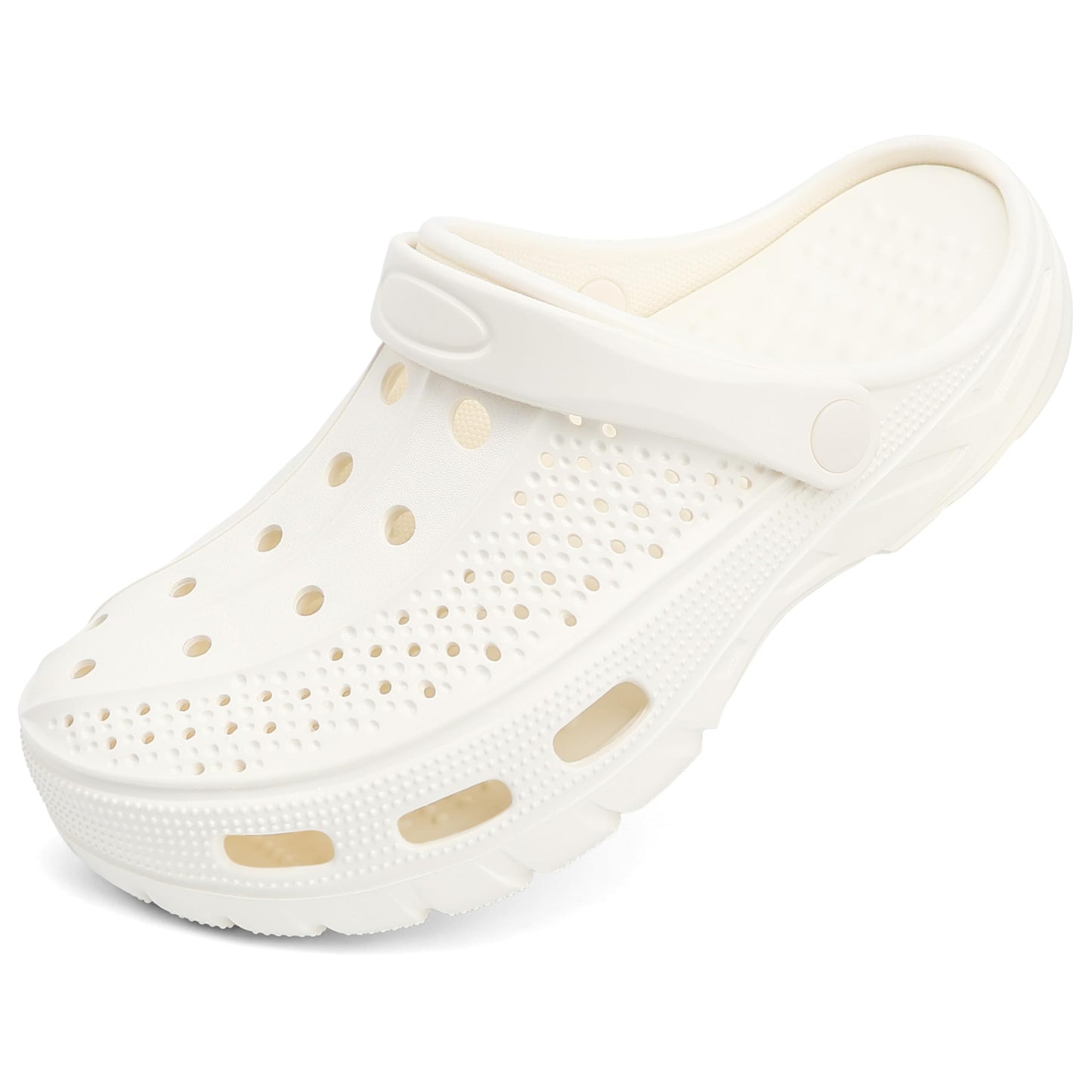 Men's and women's arched wooden-bottom flat shoes with a flat sole, garden shoes, casual shoes, non-buckle outdoor beach water shoes, detachable cushioning foot pads