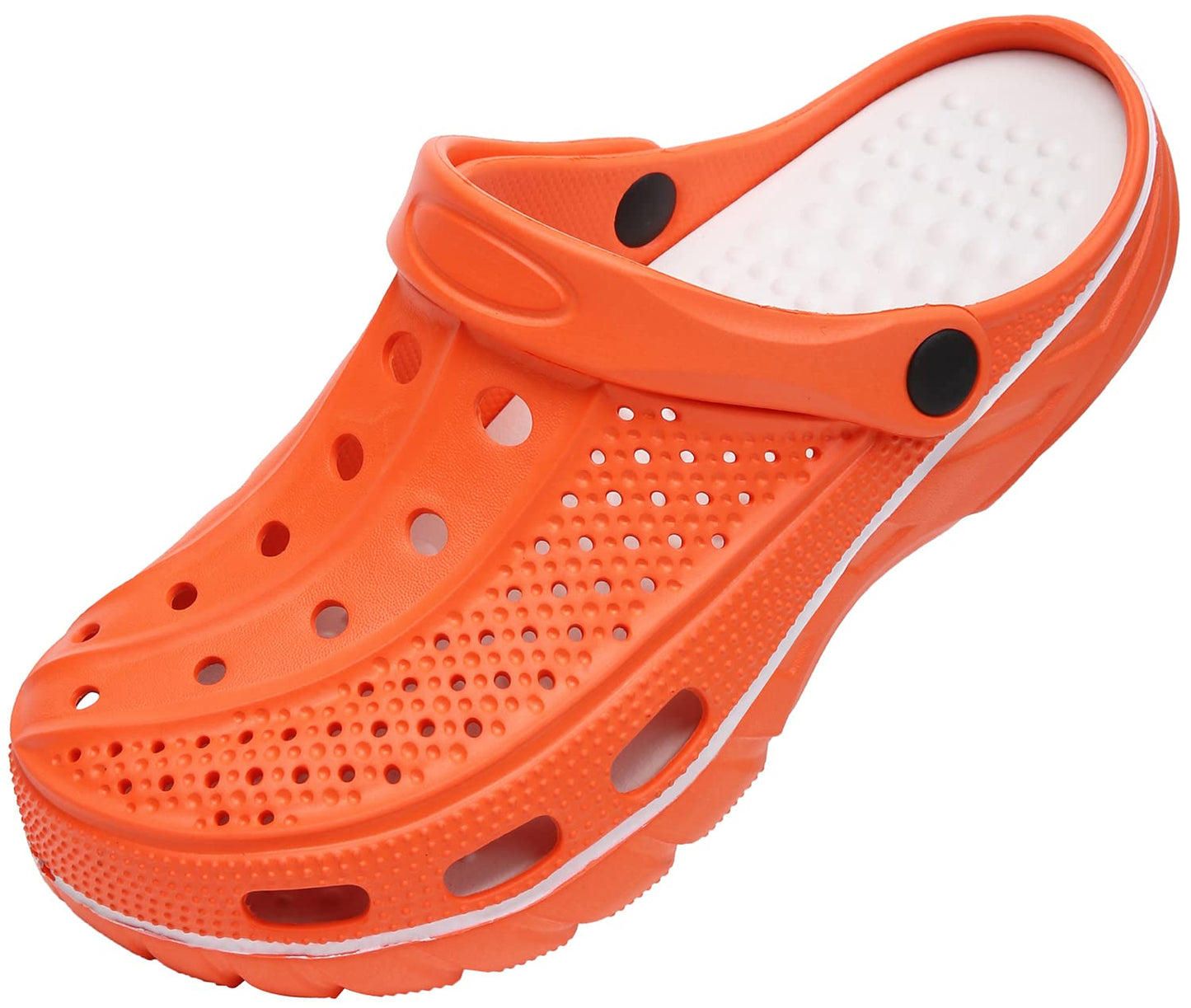 Men's and women's arched wooden-bottom flat shoes with a flat sole, garden shoes, casual shoes, non-buckle outdoor beach water shoes, detachable cushioning foot pads