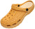 Men's and women's arched wooden-bottom flat shoes with a flat sole, garden shoes, casual shoes, non-buckle outdoor beach water shoes, detachable cushioning foot pads