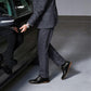 Men's lace-up soft open-toe dress shoes