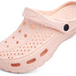 Men's and women's arched wooden-bottom flat shoes with a flat sole, garden shoes, casual shoes, non-buckle outdoor beach water shoes, detachable cushioning foot pads
