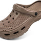 Men's and women's arched wooden-bottom flat shoes with a flat sole, garden shoes, casual shoes, non-buckle outdoor beach water shoes, detachable cushioning foot pads