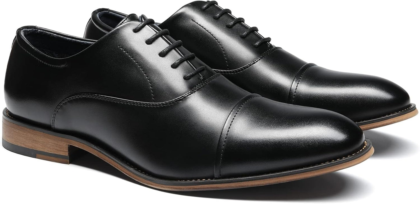 Men's lace-up soft open-toe dress shoes