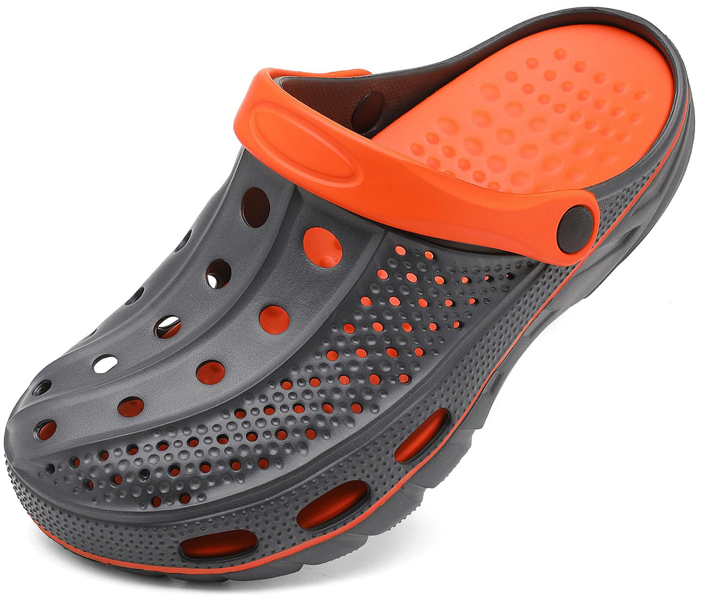 Men's and women's arched wooden-bottom flat shoes with a flat sole, garden shoes, casual shoes, non-buckle outdoor beach water shoes, detachable cushioning foot pads