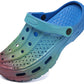 Men's and women's arched wooden-bottom flat shoes with a flat sole, garden shoes, casual shoes, non-buckle outdoor beach water shoes, detachable cushioning foot pads