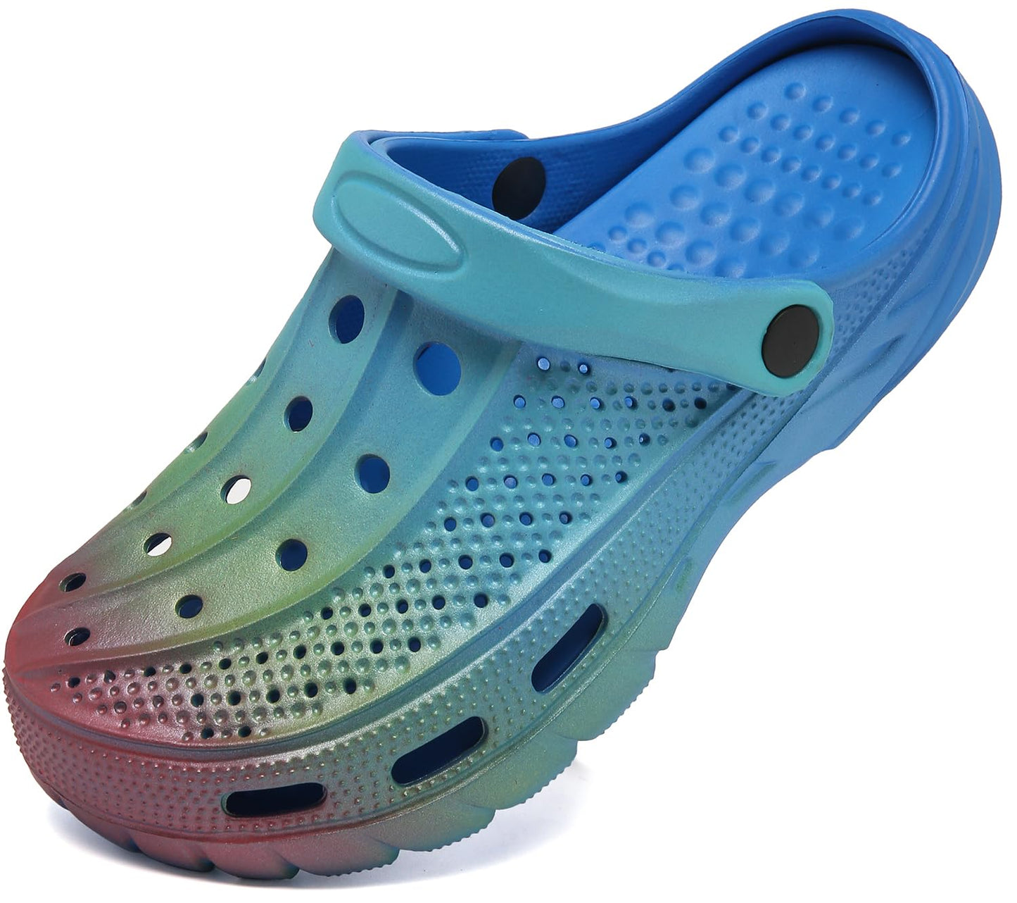 Men's and women's arched wooden-bottom flat shoes with a flat sole, garden shoes, casual shoes, non-buckle outdoor beach water shoes, detachable cushioning foot pads