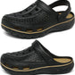 Men's and women's arched wooden-bottom flat shoes with a flat sole, garden shoes, casual shoes, non-buckle outdoor beach water shoes, detachable cushioning foot pads