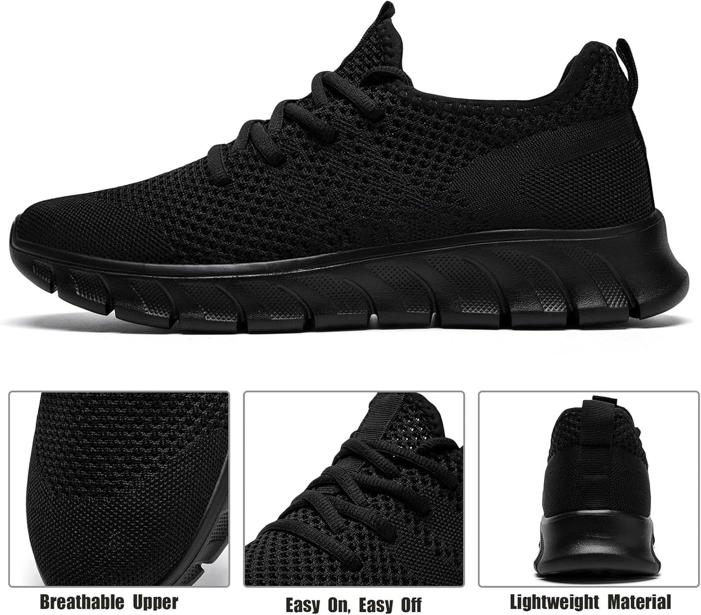 Mens Running Shoes Slip On Tennis Walking Sneakers Workout Athletic Lightweight Casual Sport Shoes