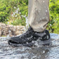 Men's waterproof hiking shoes - made of leather - comfortable and lightweight - anti-slip - suitable for outdoor walking, work or sports.