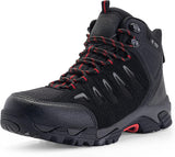 Men's waterproof hiking boots - anti-slip, lightweight, mid-to-high ankle, ankle-covering design, waterproof and breathable hiking shoes, mountaineering shoes