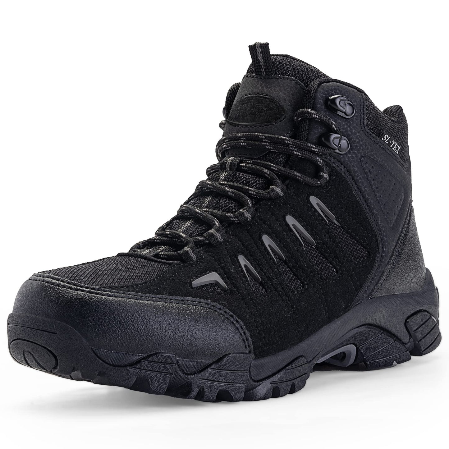 Men's waterproof hiking boots - anti-slip, lightweight, mid-to-high ankle, ankle-covering design, waterproof and breathable hiking shoes, mountaineering shoes